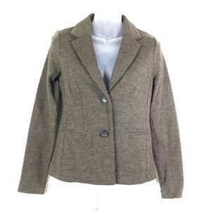 j. jill brown wool blazer suit jacket coat lapel